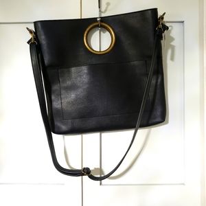NWT PVC Black tote